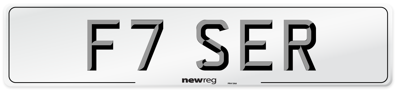 F7 SER Number Plate from New Reg